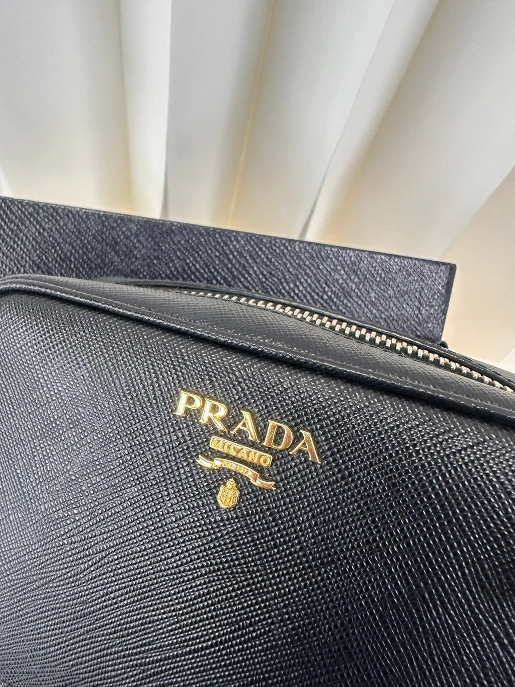Prada Mini Crossbody Black Gold
