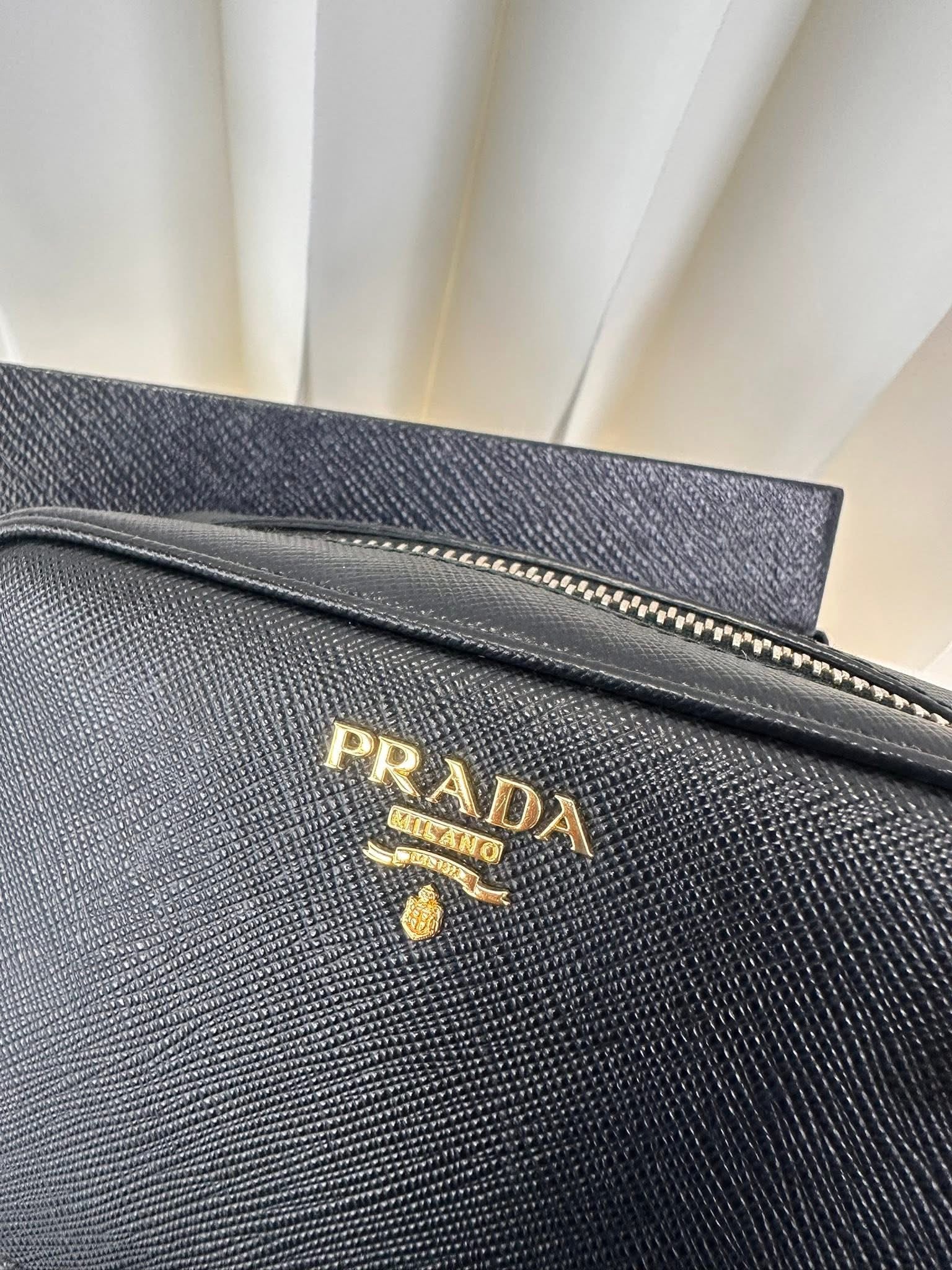 Prada Mini Crossbody Black Gold