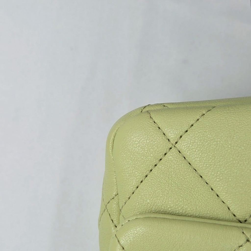 Chanel Top Handle Crossbody Lime Green GHW