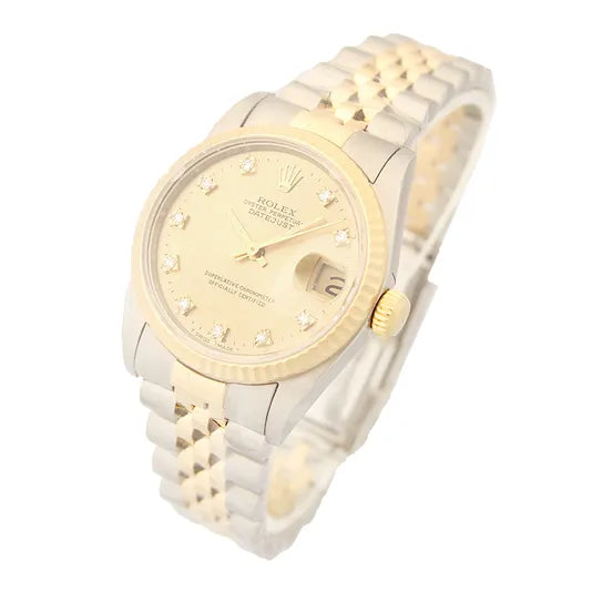 Rolex Datejust 68273 – 31mm Two-Tone, 18K Yellow Gold & Diamond Dial