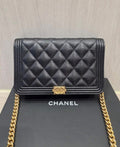 Chanel Le Boy WOC – Black Quilted Caviar Leather with Gold Hardware