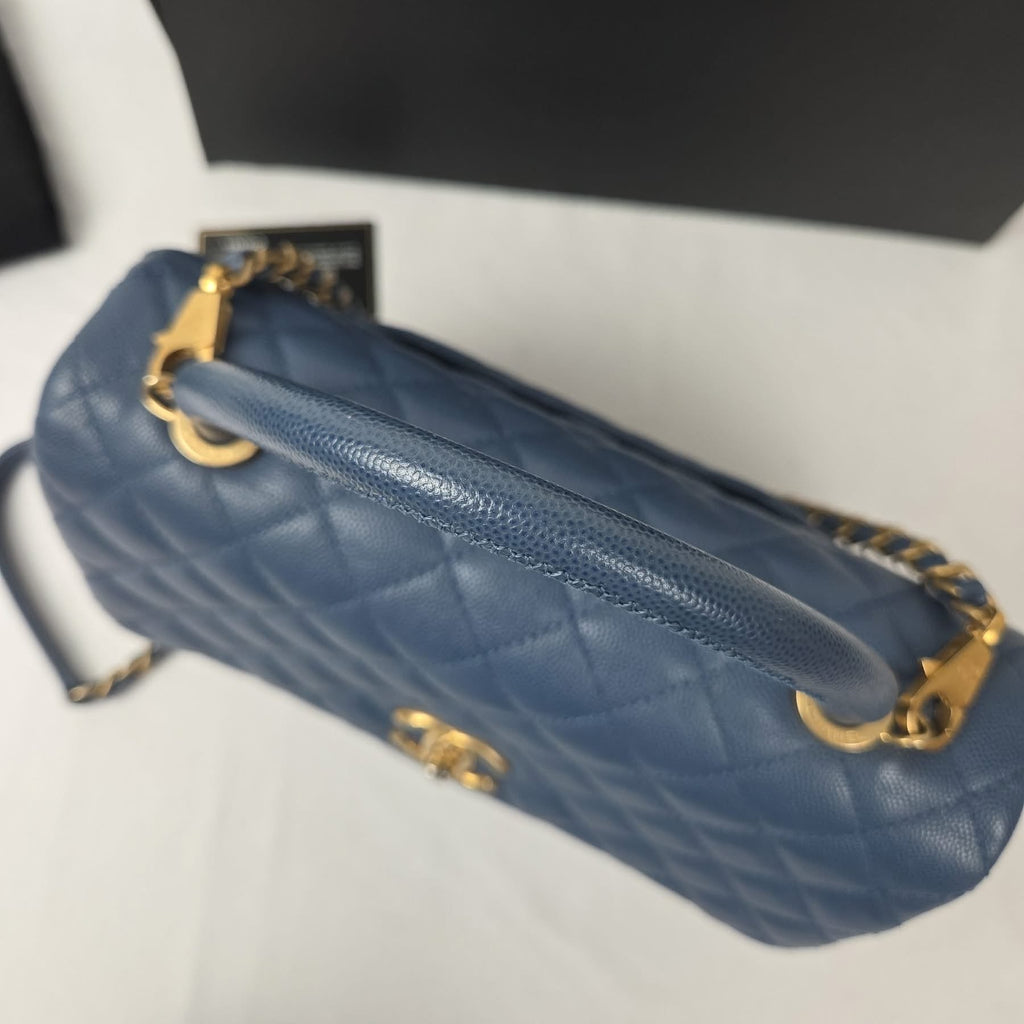 Chanel Coco Handle Medium Caviar Navy GHW