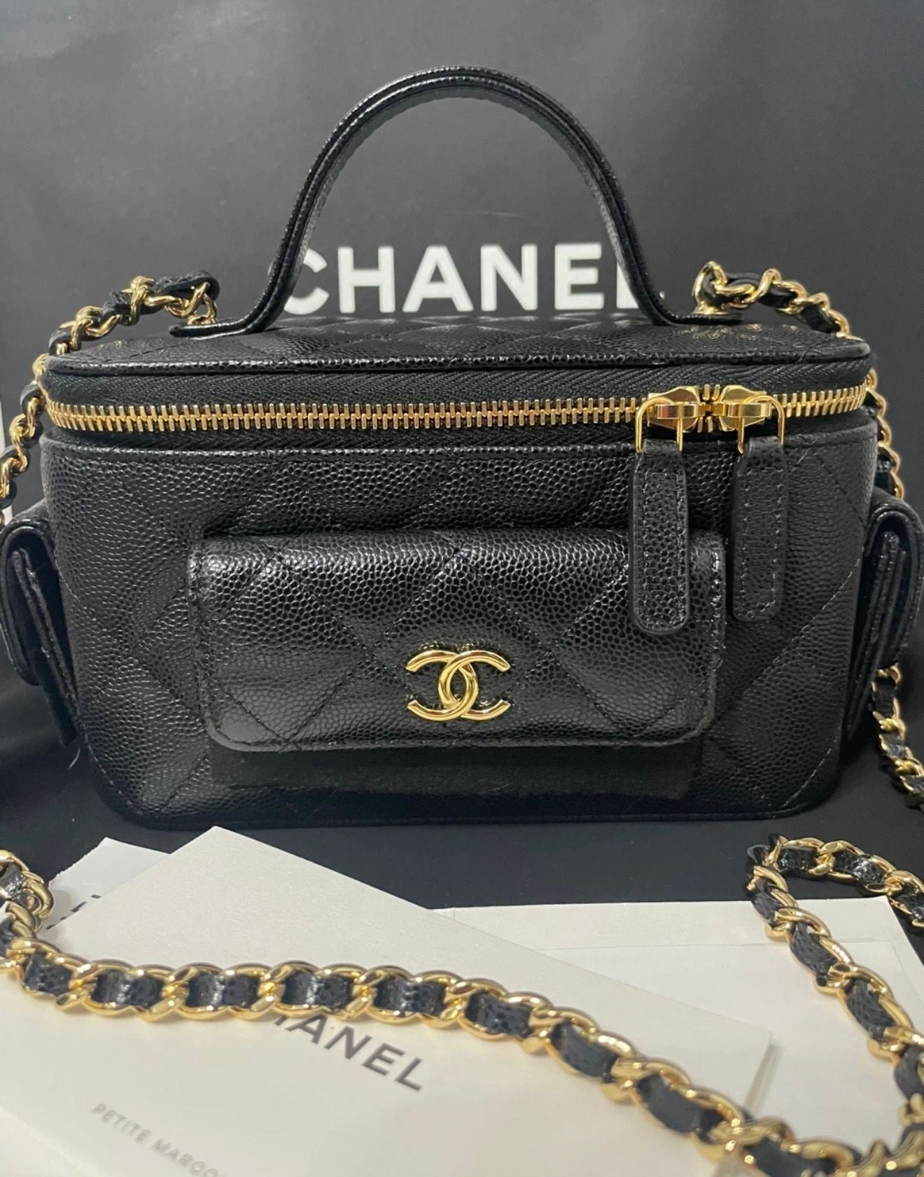 Chanel Caviar Pocket Vanity Bag