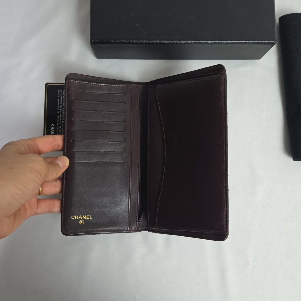 Chanel Classic Long Wallet Black Caviar Leather GHW Series 18
