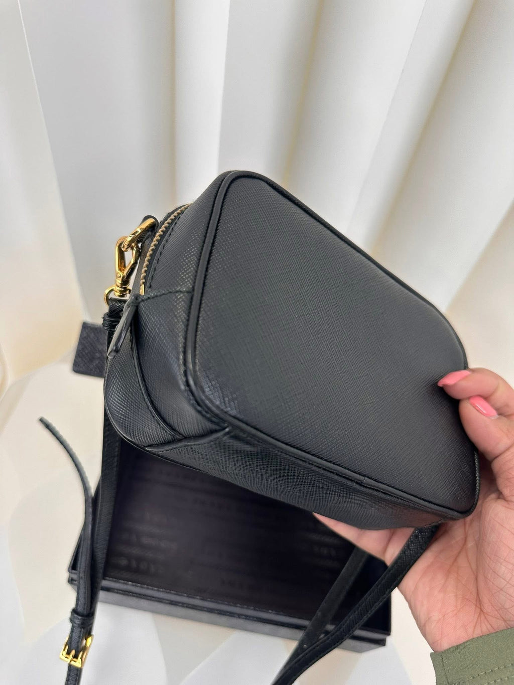 Prada Mini Crossbody Black Gold