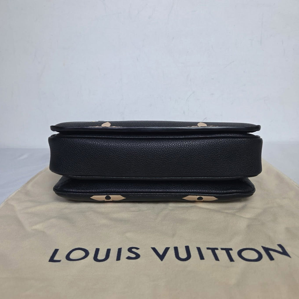Louis Vuitton Pochette Métis Monogram Giant Empreinte Black Beige