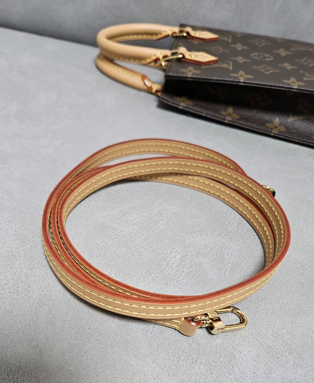 Louis Vuitton Petit Sac Plat Monogram Tote & Crossbody