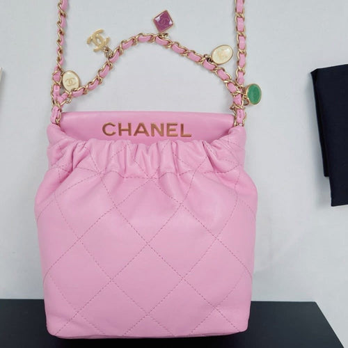 Chanel 22 Bag Season Crossbody Light Pink GHW