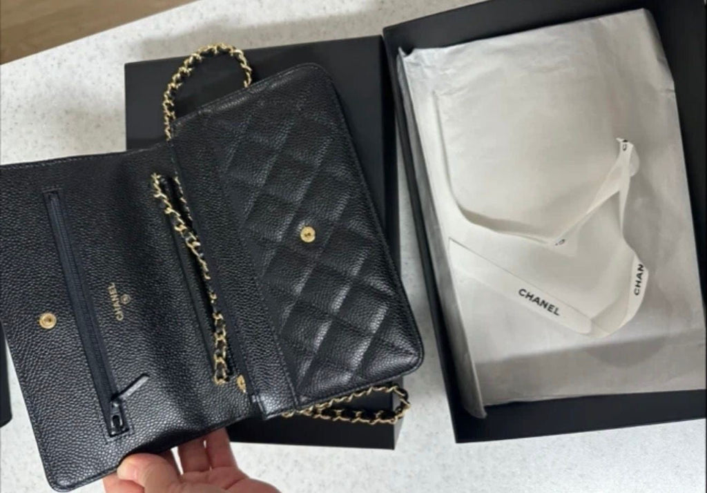 Chanel Wallet on Chain (WOC) Black Caviar GHW
