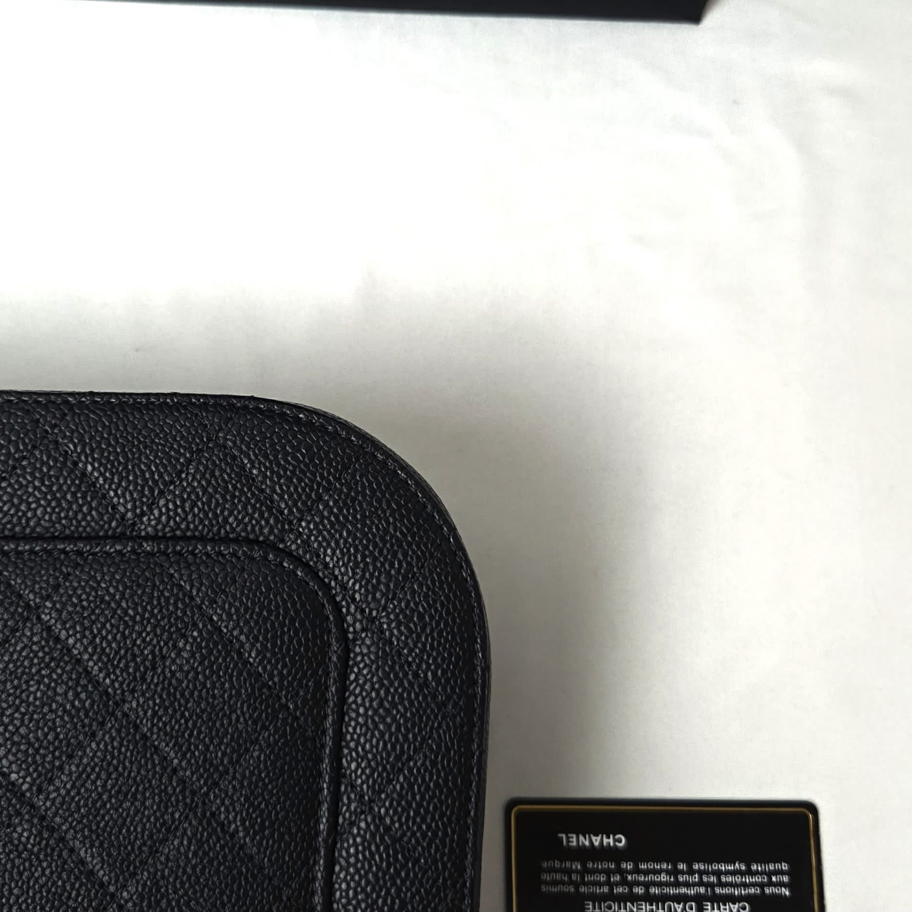 Chanel Chanel Handle & Crossbody Caviar Black Gold