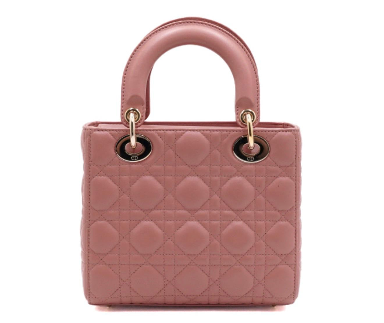 Lady Dior Small Pink Cannage Bag – Feminine Luxury Icon