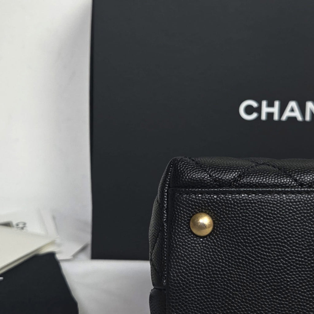 Chanel Coco Handle Medium Black Caviar GHW