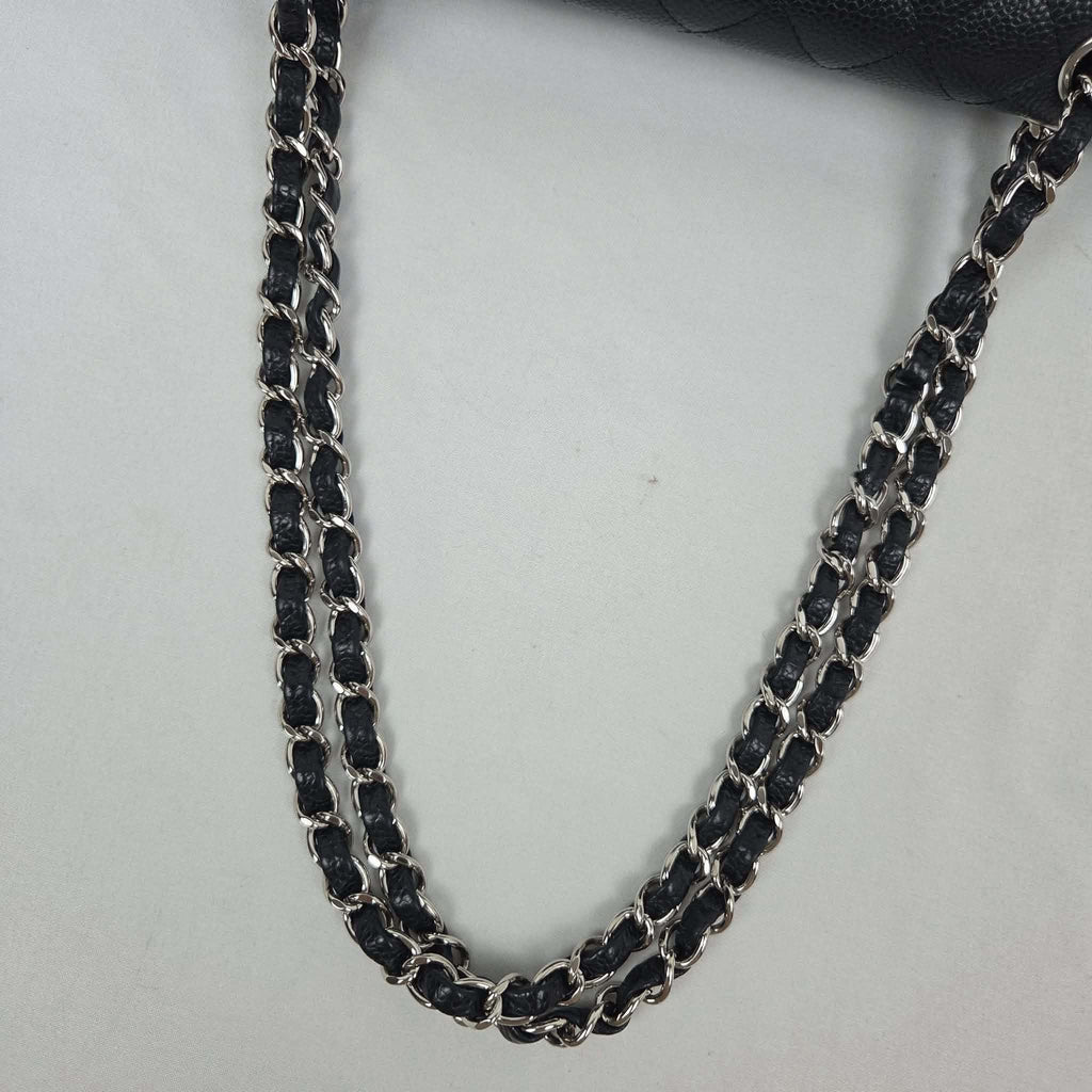Chanel Classic Medium Caviar Black SHW