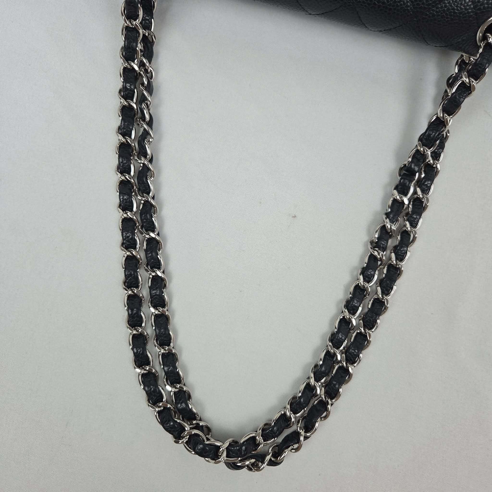 Chanel Classic Medium Caviar Black SHW