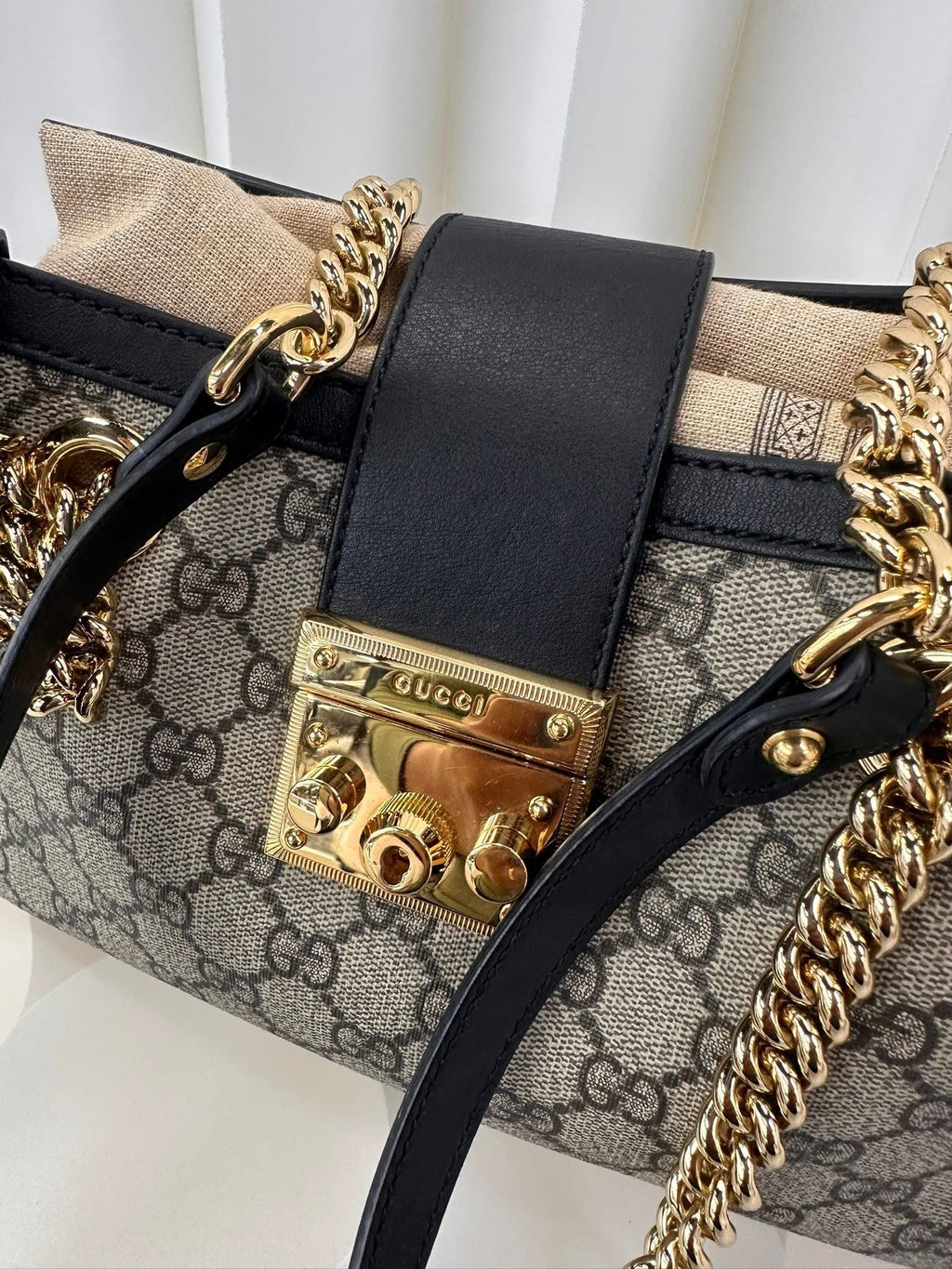 Gucci GG Supreme Padlock Small Shoulder Bag