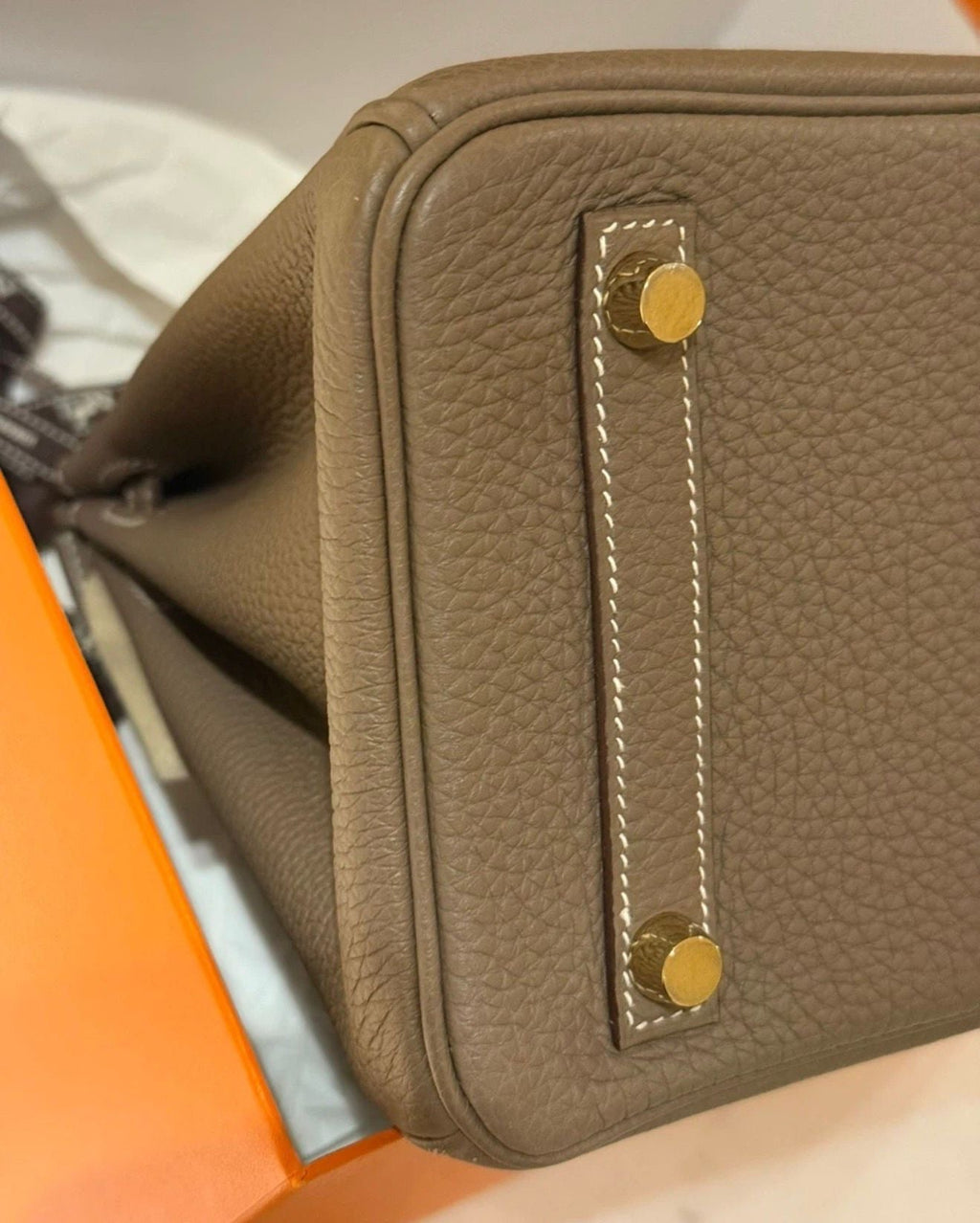 Hermès Birkin 25 – Etoupe Leather Gold Hardware