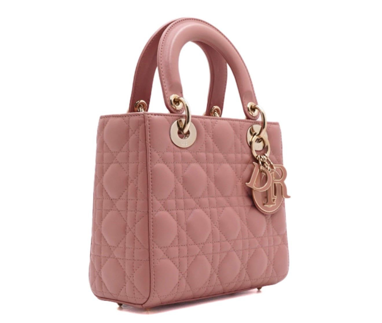 Lady Dior Small Pink Cannage Bag – Feminine Luxury Icon