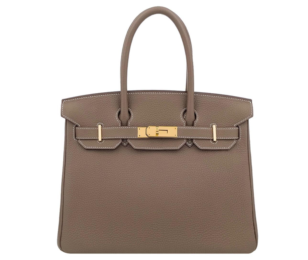Hermès Birkin 30 – Etoupe Leather Gold Hardware