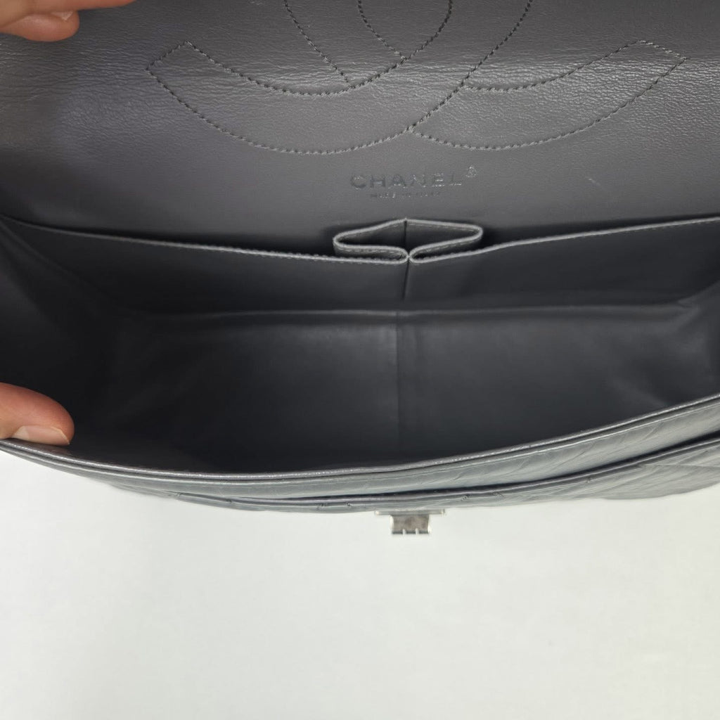 Chanel 2.55 Reissue Large Calfskin Charcoal Grey Series 14