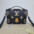 Louis Vuitton Pochette Métis Monogram Giant Empreinte Black Beige