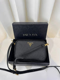 Prada Mini Crossbody Black Gold