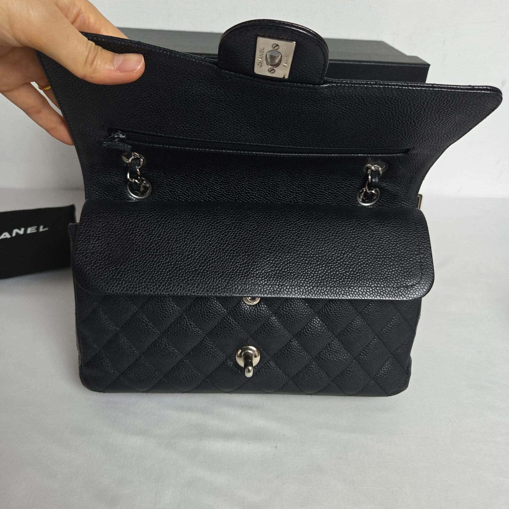 Chanel Classic Medium Caviar Black SHW