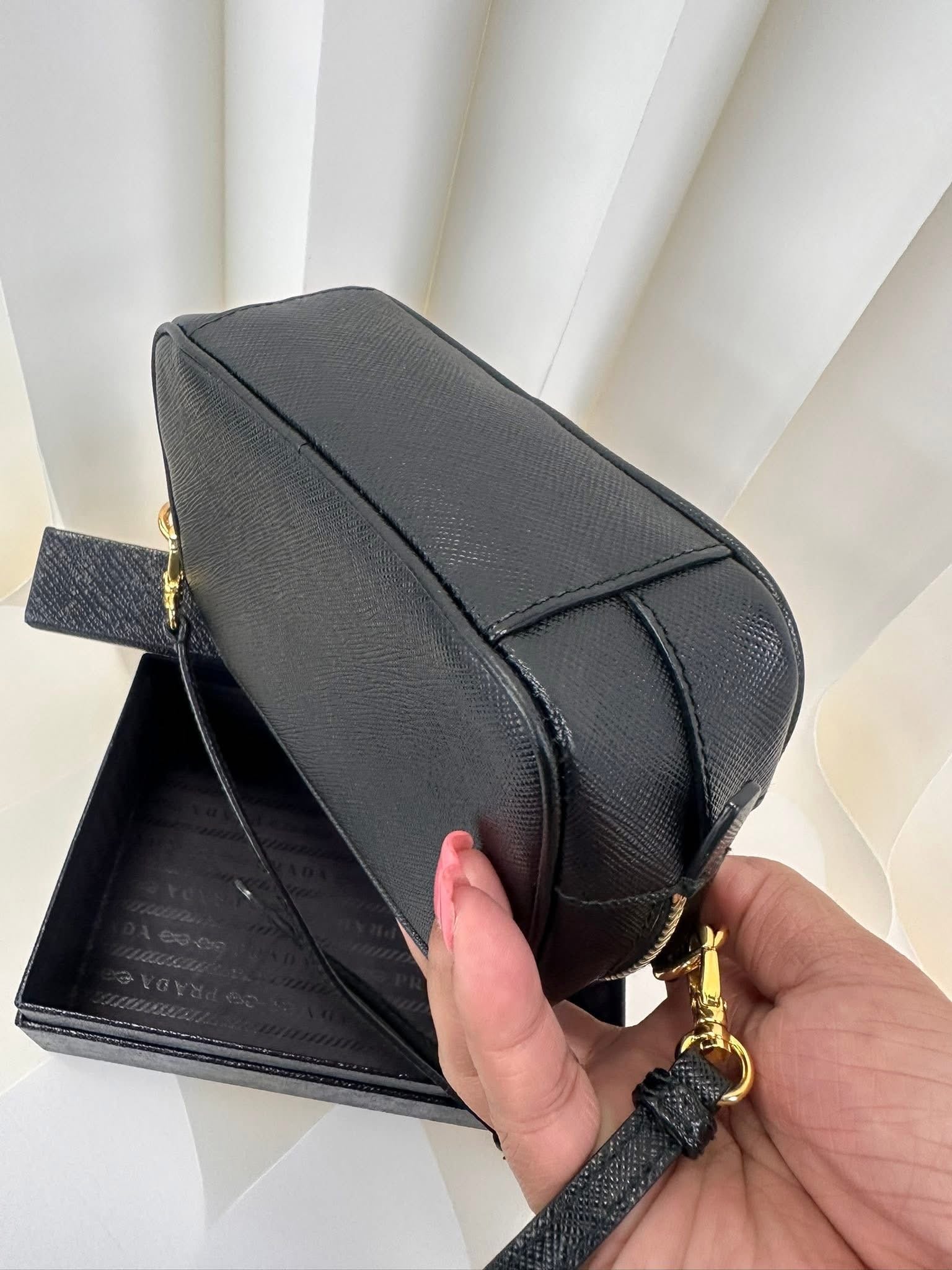 Prada Mini Crossbody Black Gold