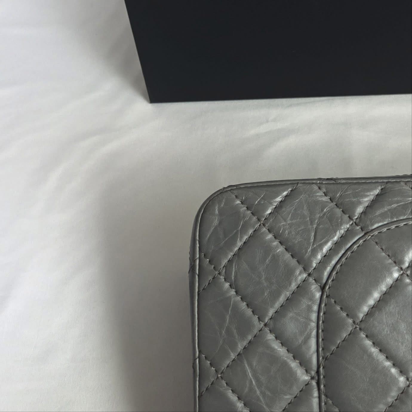 Chanel 2.55 Reissue Large Calfskin Charcoal Grey Series 14