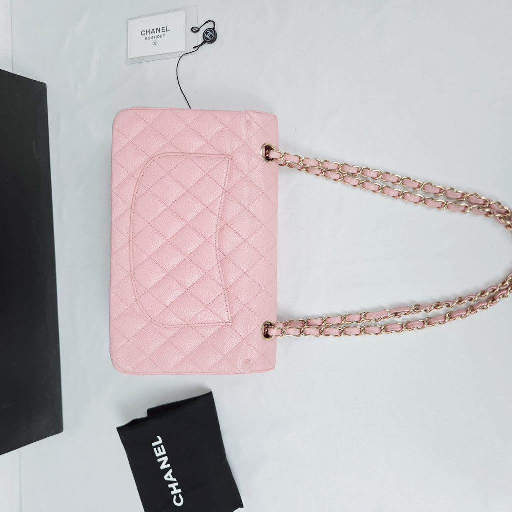 Chanel Classic Medium Caviar Light Pink Gold