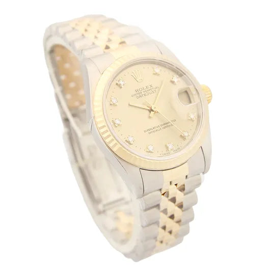 Rolex Datejust 68273 – 31mm Two-Tone, 18K Yellow Gold & Diamond Dial