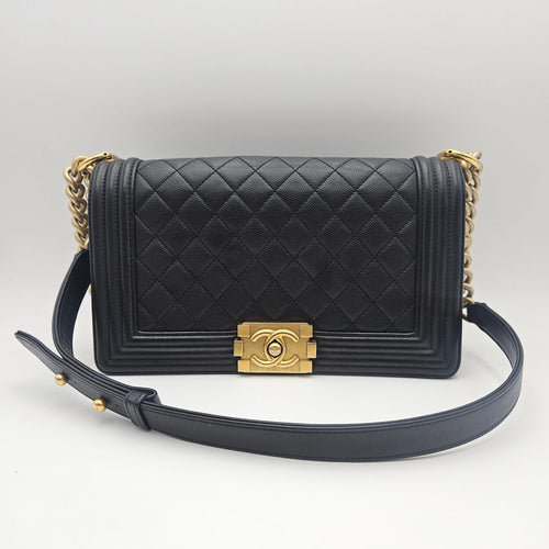 Chanel Boy Bag Medium Series 24 Black Quilted Calfskin GHW