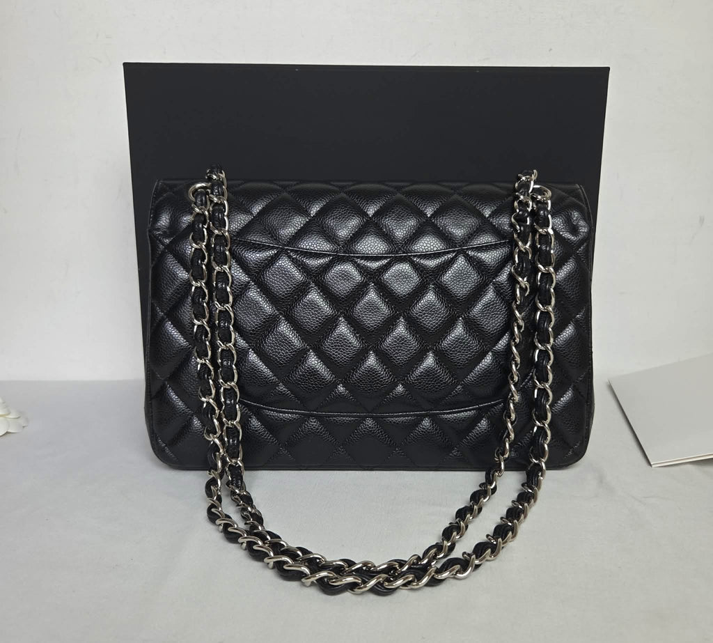 Chanel Classic Jumbo Caviar – Silver Hardware
