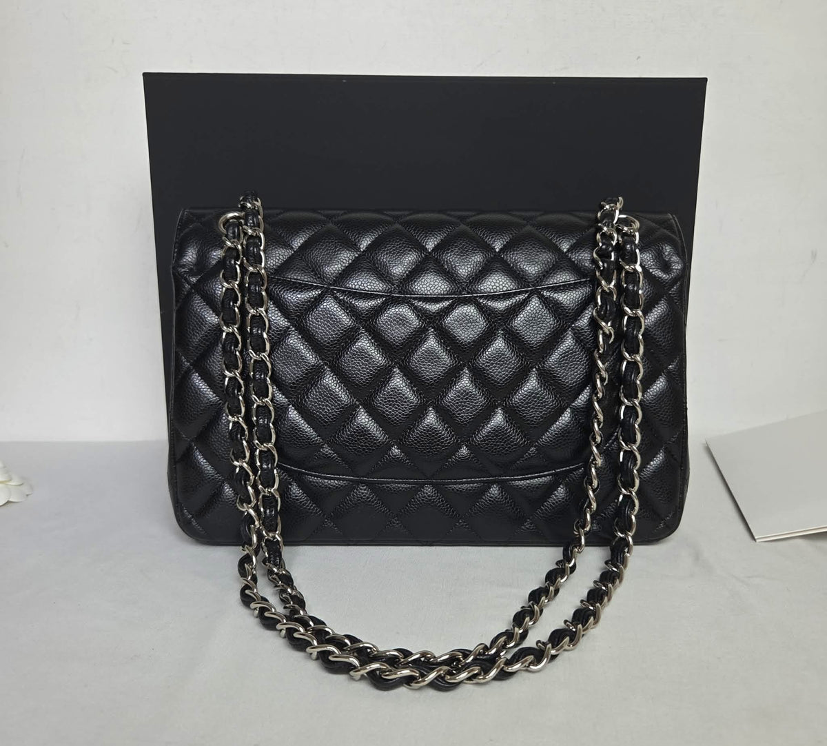 Chanel Classic Jumbo Caviar – Silver Hardware