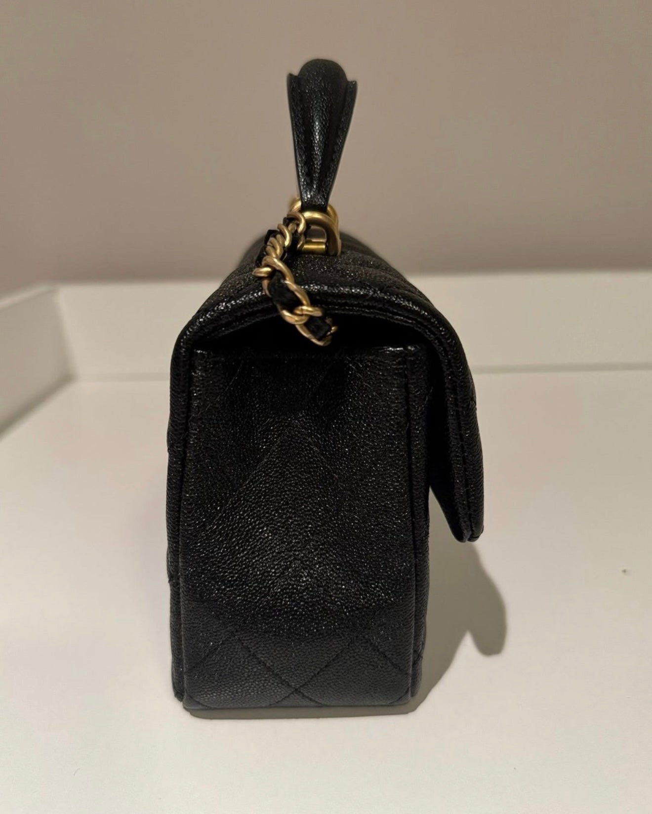 Chanel New Mini Top Handle Black Caviar