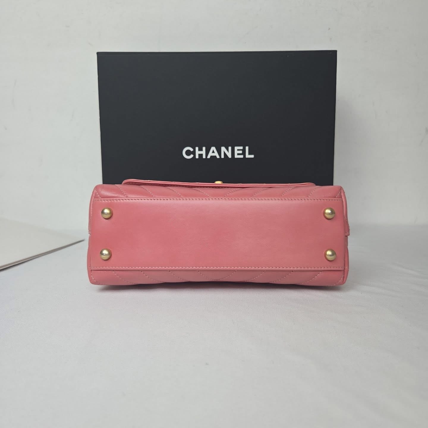 Chanel Coco Handle Small Calfskin Pink Gold