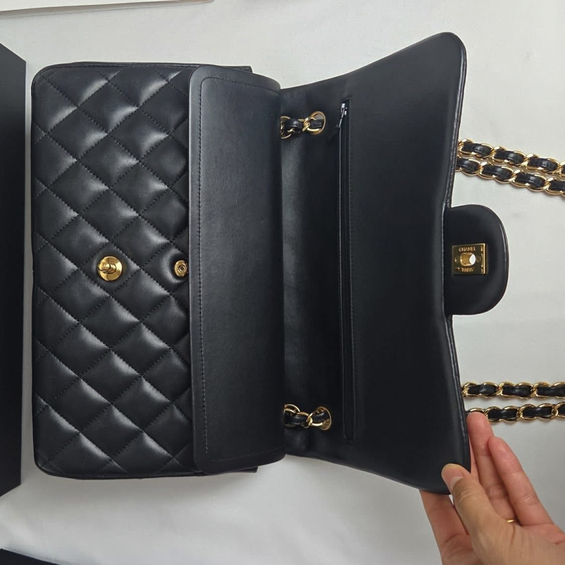 Chanel Classic Large Lambskin Black GHW
