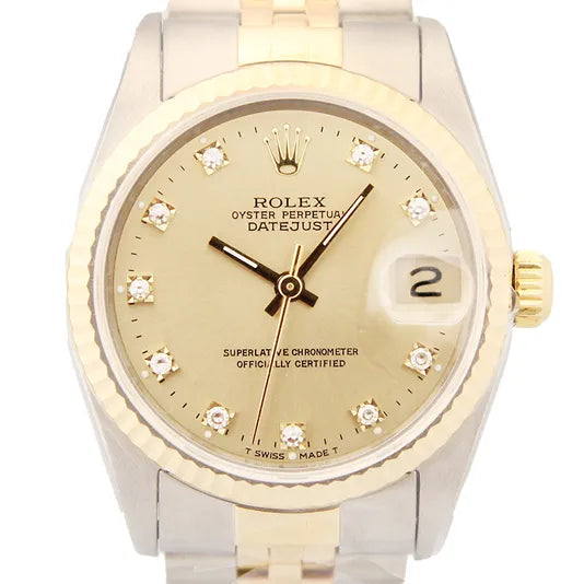 Rolex Datejust 68273 – 31mm Two-Tone, 18K Yellow Gold & Diamond Dial
