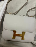 Hermès Constance 18 Gris Pale Epsom GHW