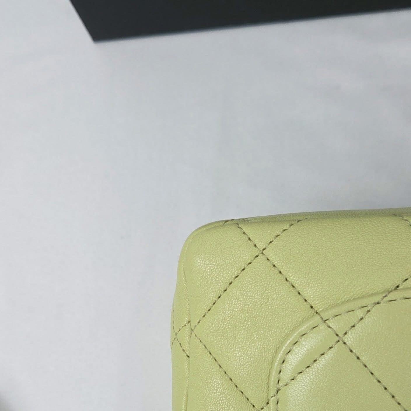 Chanel Top Handle Crossbody Lime Green GHW