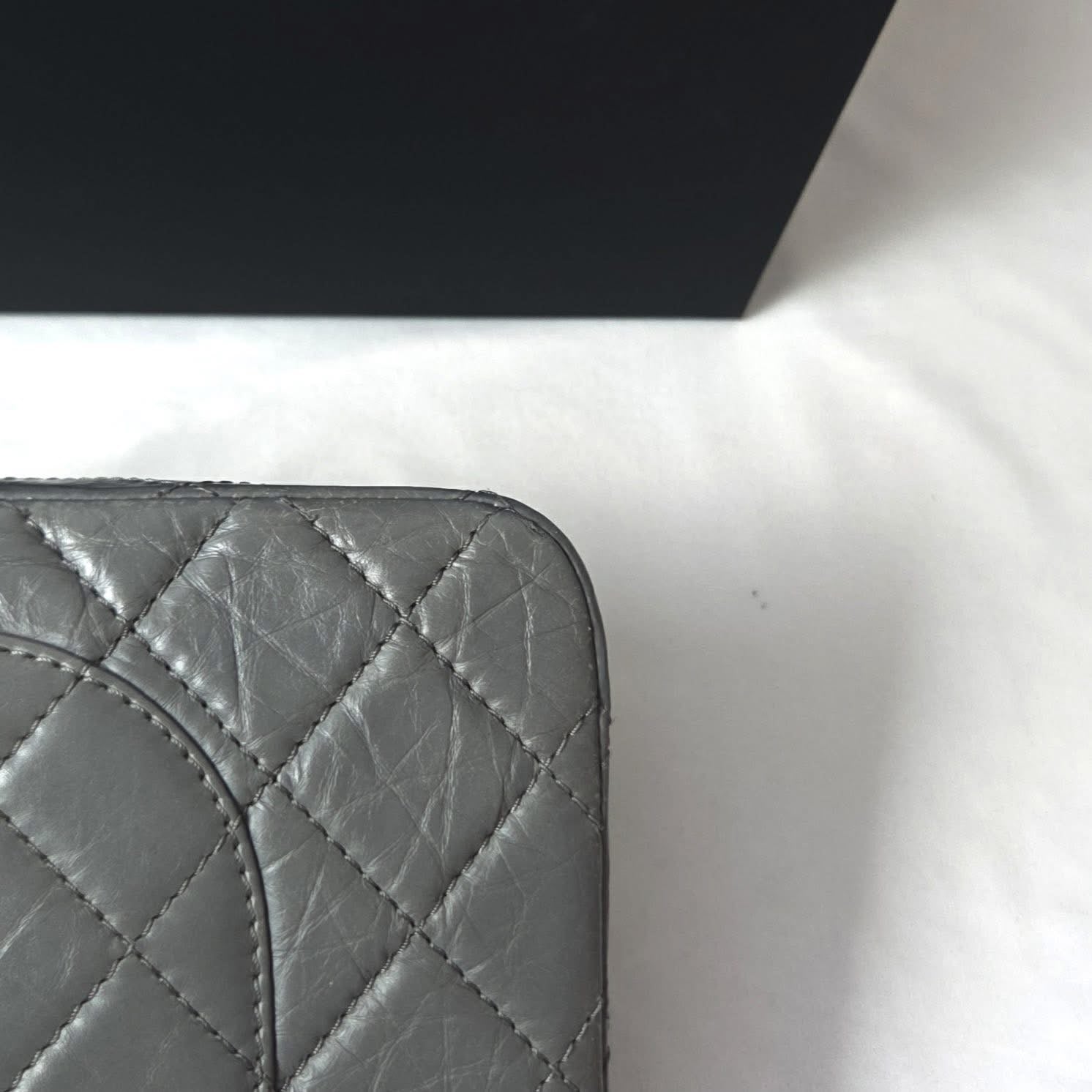 Chanel 2.55 Reissue Large Calfskin Charcoal Grey Series 14