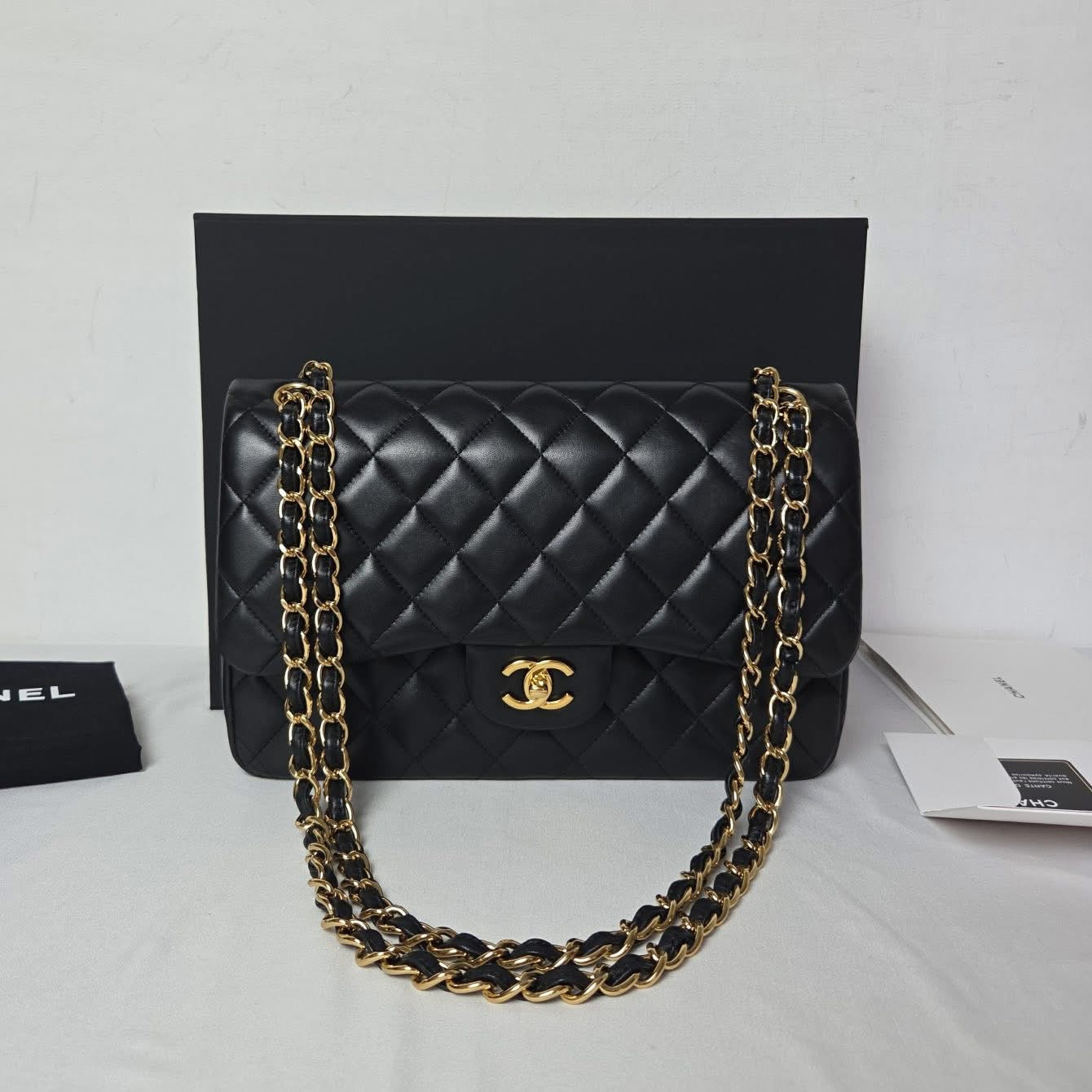 Chanel Classic Large Lambskin Black GHW