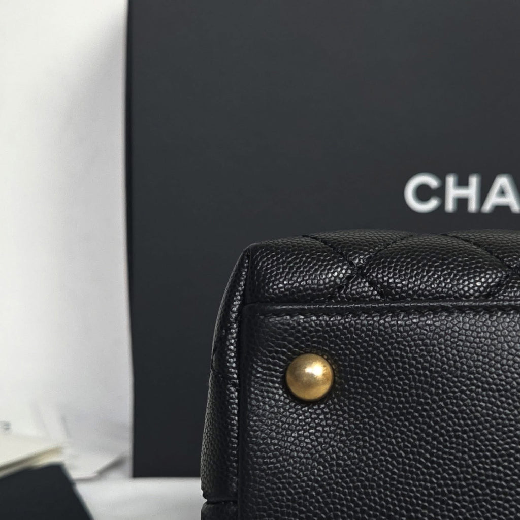 Chanel Coco Handle Medium Black Caviar GHW