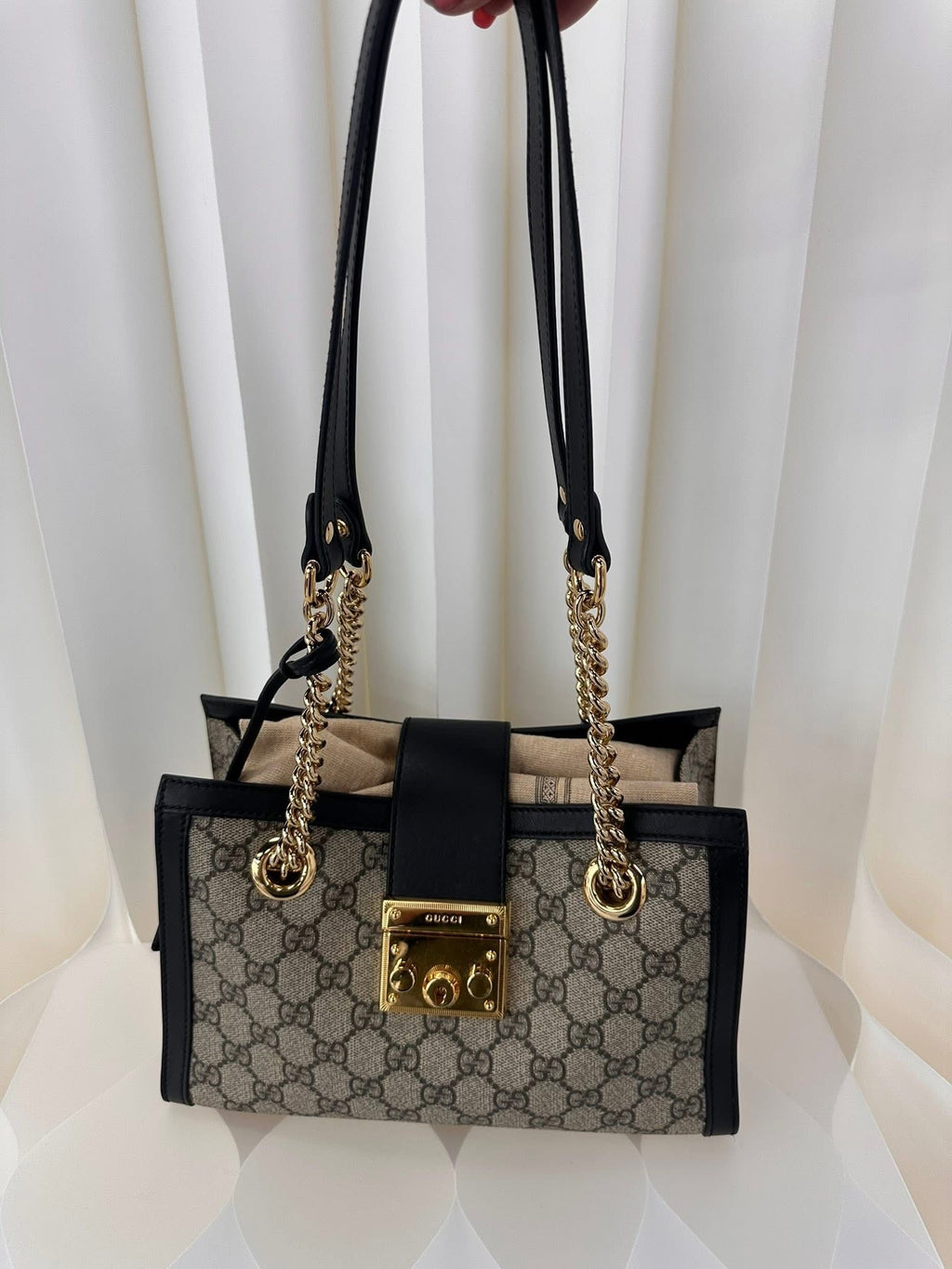 Gucci GG Supreme Padlock Small Shoulder Bag