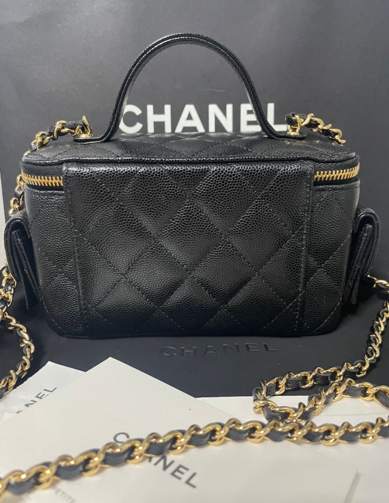 Chanel Caviar Pocket Vanity Bag