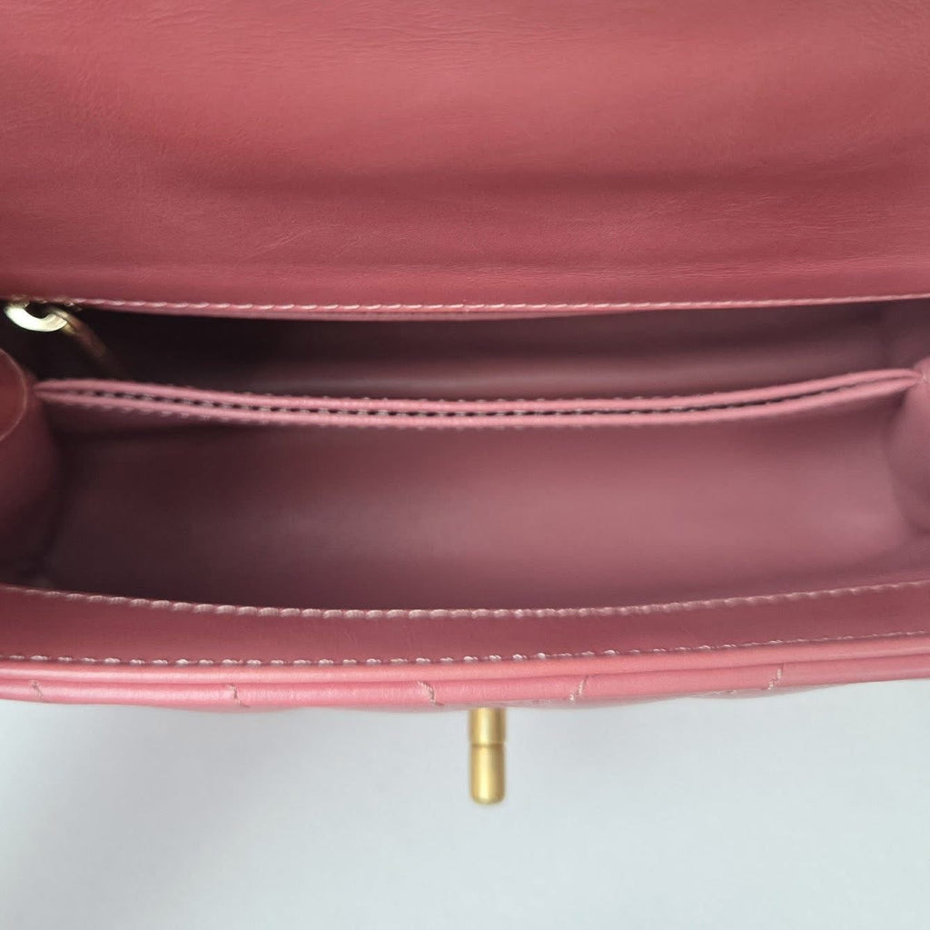Chanel Coco Handle Small Calfskin Pink Gold