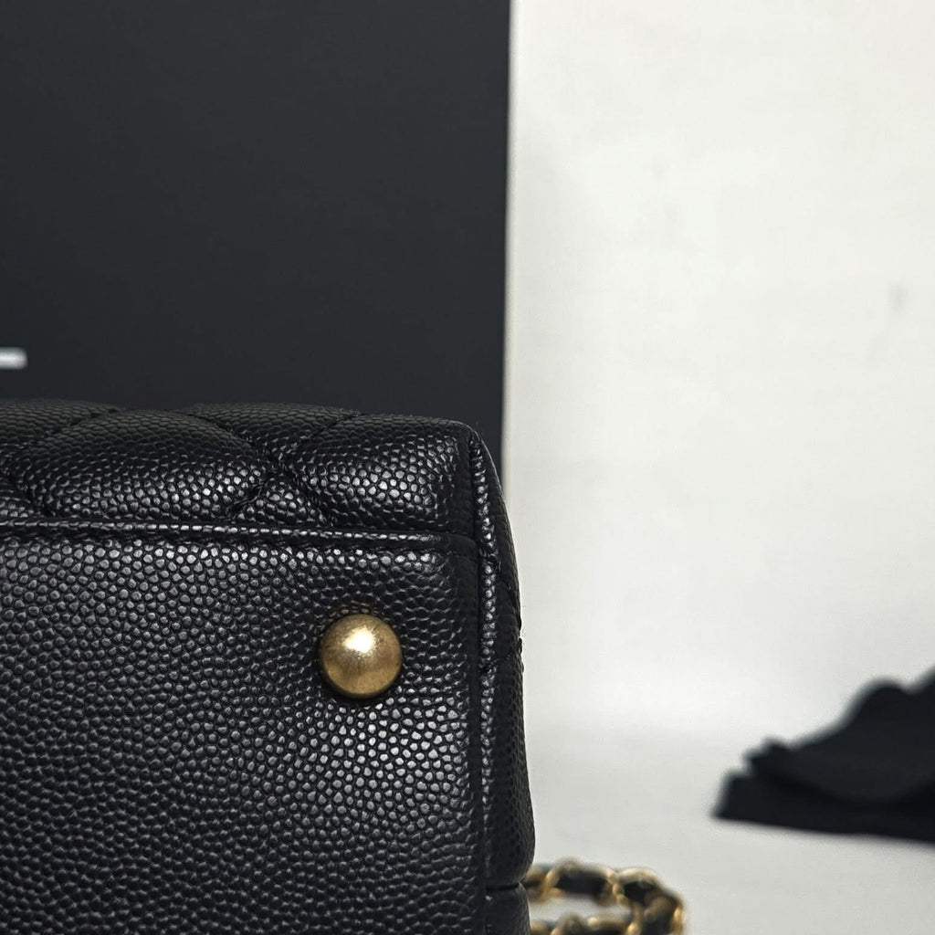 Chanel Coco Handle Medium Black Caviar GHW