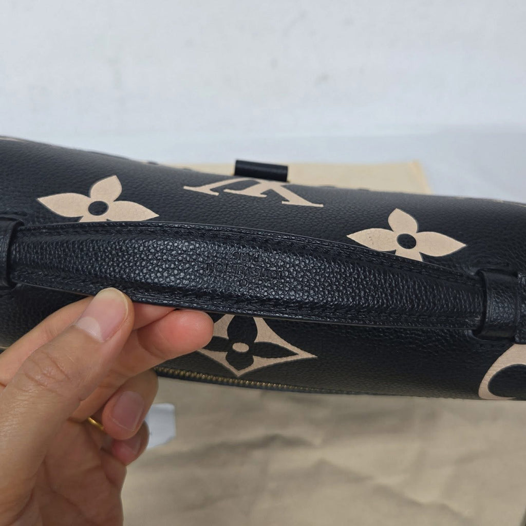 Louis Vuitton Pochette Métis Monogram Giant Empreinte Black Beige