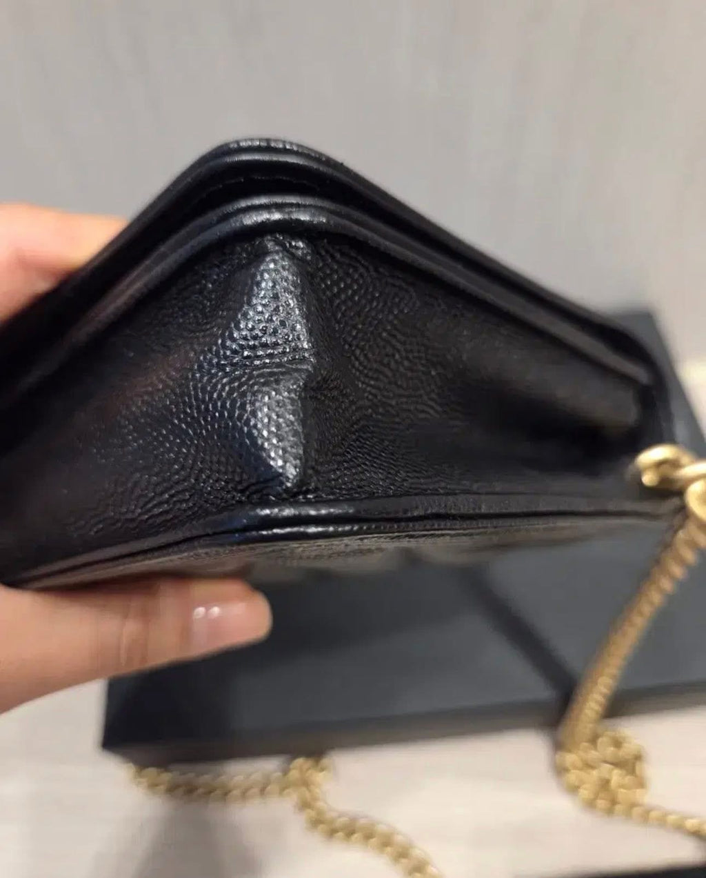 Chanel Le Boy WOC – Black Quilted Caviar Leather with Gold Hardware
