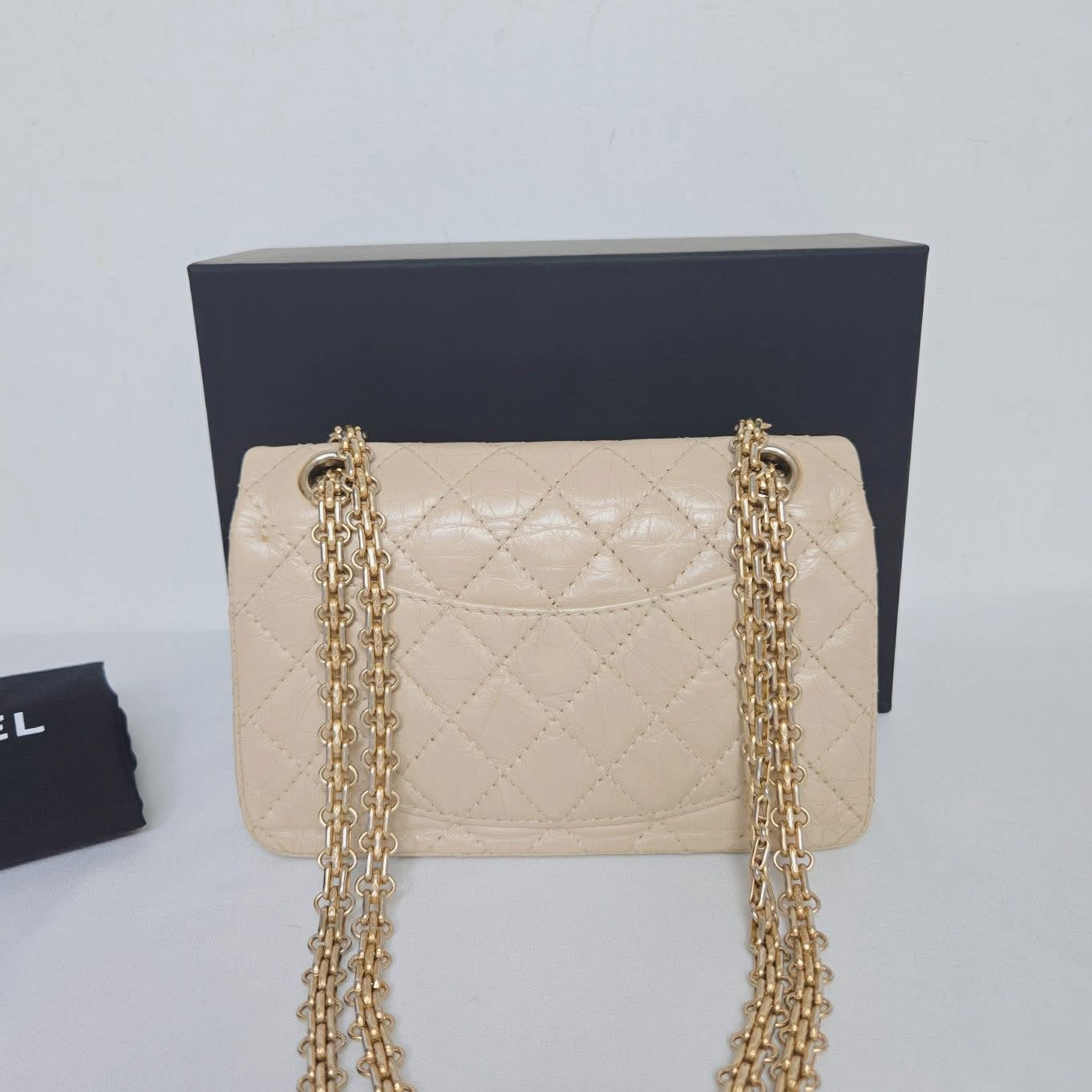 Chanel 2.55 Reissue Beige Gold Calfskin – Classic Timeless Flap