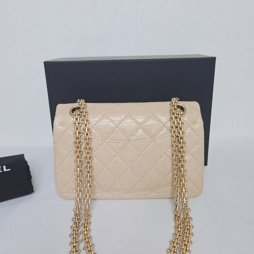 Chanel 2.55 Reissue Beige Gold Calfskin – Classic Timeless Flap